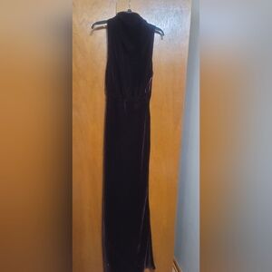 THE ADAMANE Sleeveless  TabitaVelvet Bavk Slit Dress Size 6